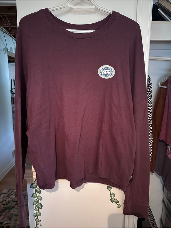 Vans Tops - Vans Long Sleeve Tee - Deep Wine